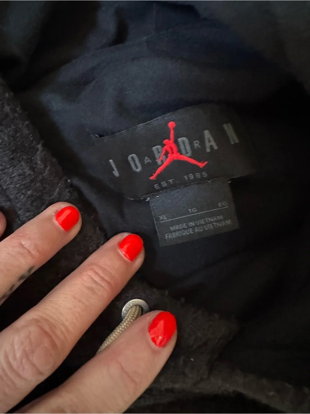 Jordan Heritage Black Pullover Hoodie with Multicolor Back Graphic